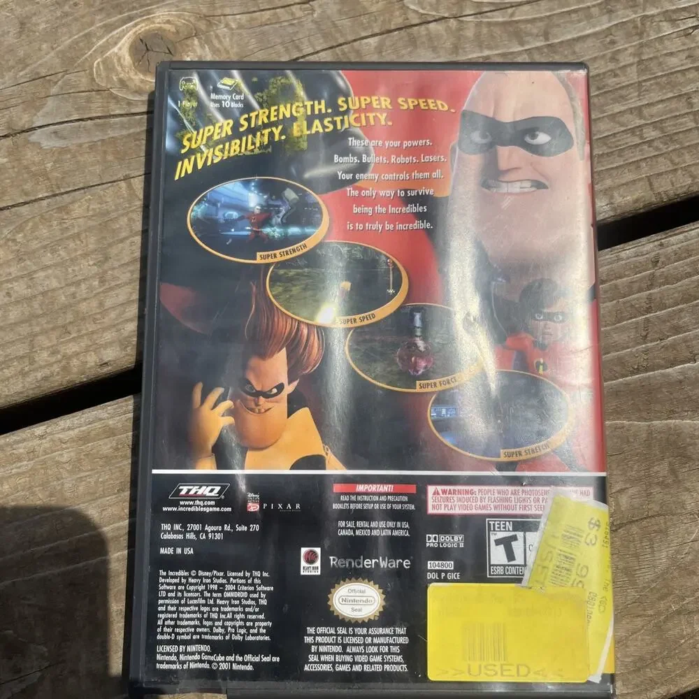 Incredibles (Nintendo GameCube, 2004) No Manual